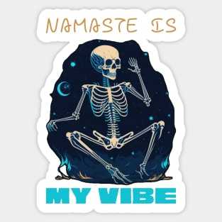 Cute Skeleton Yoga Sticker